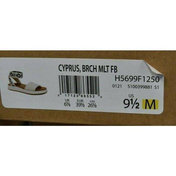 Zodiac Womens Size 9.5 M Cyprus Flatform Birch Multi Tan Brown Gladiator Sandals - Picture 11 of 11